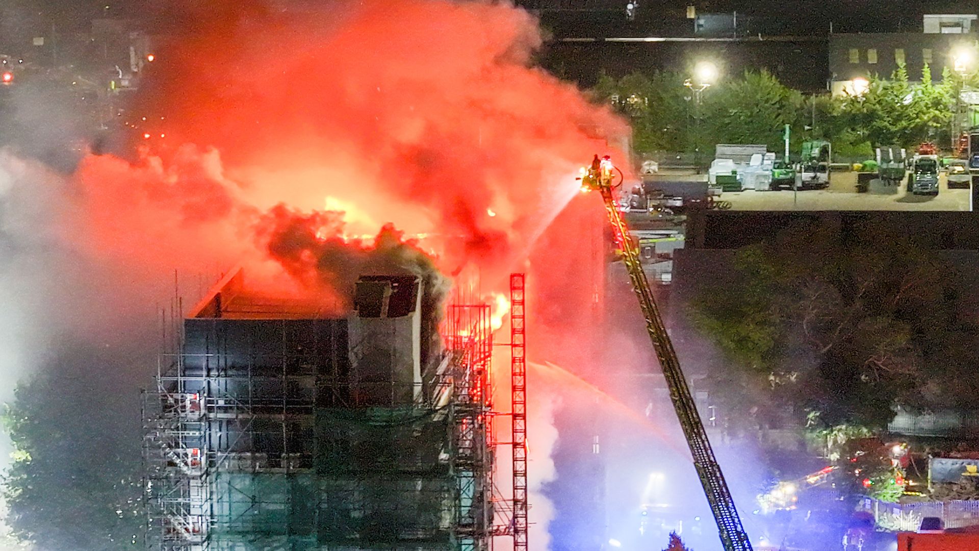 More than 200 firefighters respond to fire at tower block