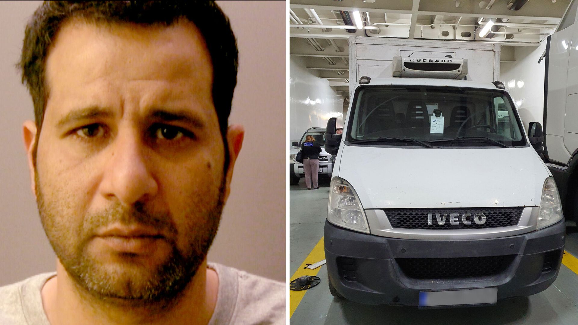 Van driver jailed for smuggling migrants found screaming for help in hidden compartment