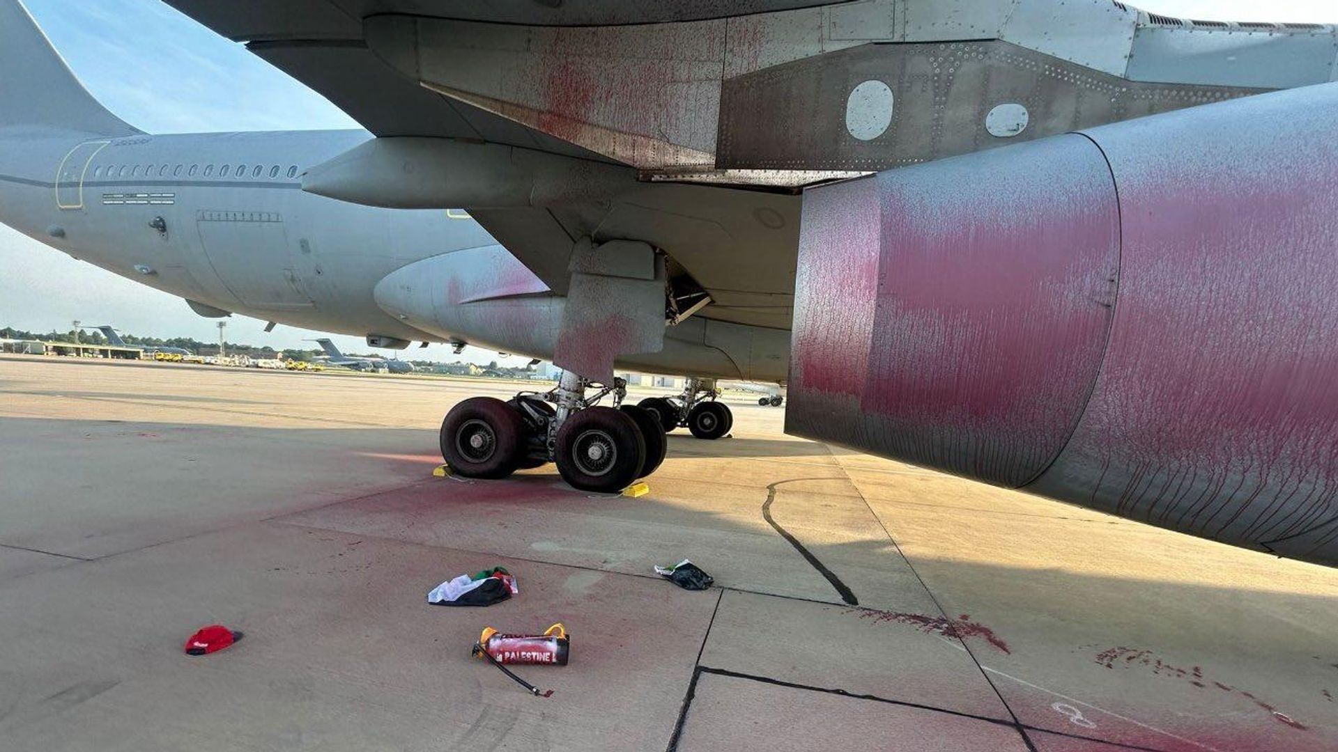 Two more people arrested over damage to aircraft at RAF base