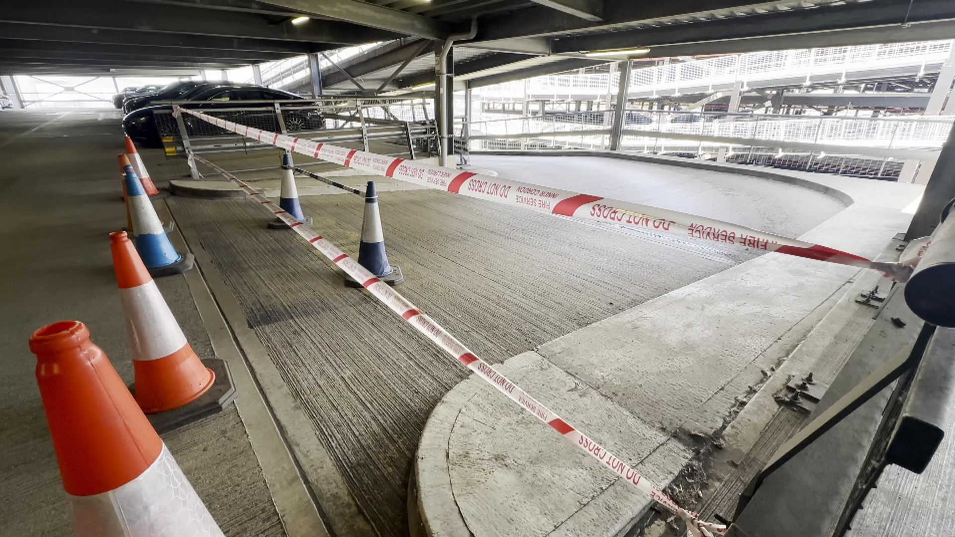 Man rushed to hospital after ‘car falls’ from airport car park