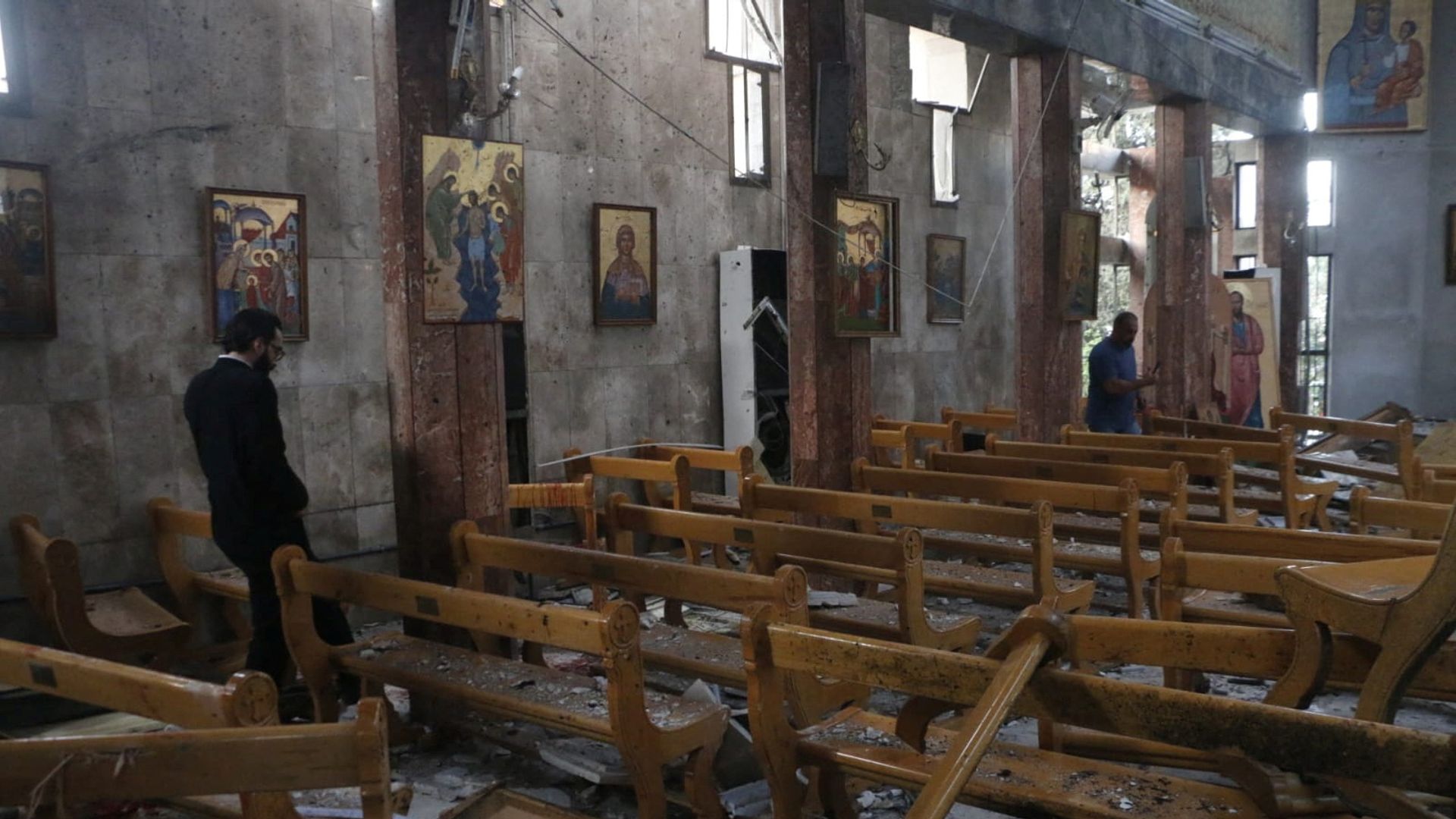 22 killed after suicide bomber opens fire at church – and then detonates explosive vest